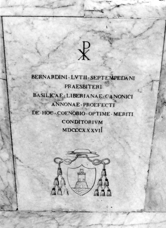 lastra tombale - ambito romano (sec. XIX)